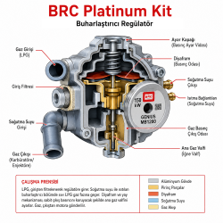 BRC uymlu MB1200 regületör + sensör BRC uymlu MB1200 regületör + sensör